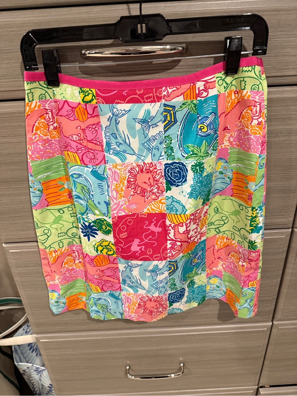 Lilly Pulitzer Bright Patchwork Floral Print Skort - Pink, Blue, Green, Orange